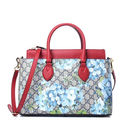 portafoglio gucci monogram zip|GUCCI GG Supreme Monogram Blooms Medium Zip Top Tote.